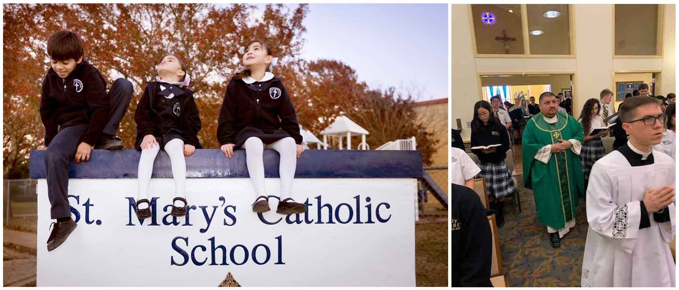 Mass and Students at Our Kids at Heart Temple Chapter